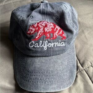 Gray and Red California Kids Cap
